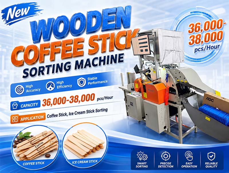 New 115mm Coffee Stick Sorting Machine