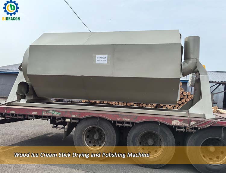 Wood Ice Cream Stick Drying and Polishing Machine