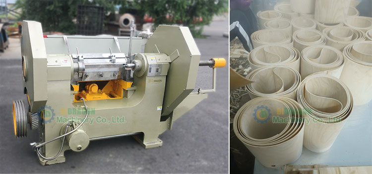 wood veneer rotary cutting machine
