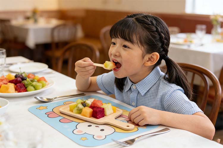 wooden tongue depressor in food