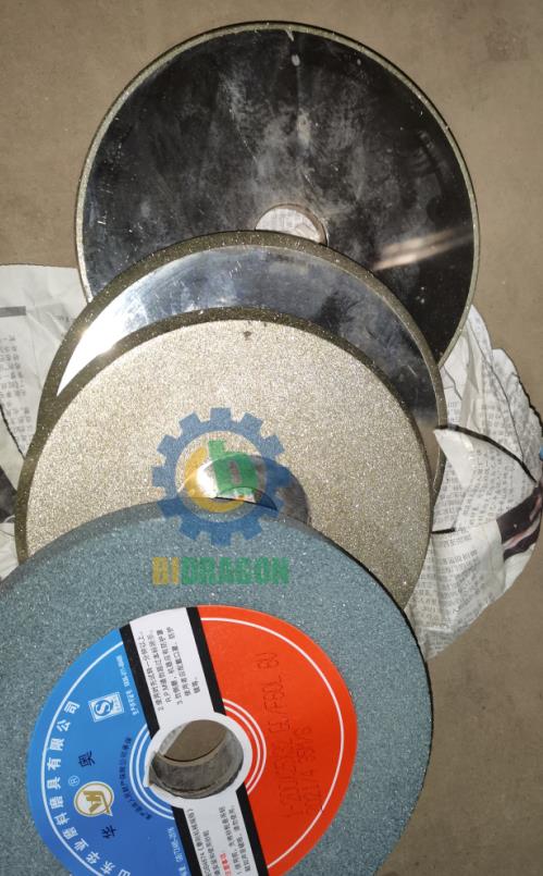 A grinding wheel piece for a nailing machine and a knife grinder