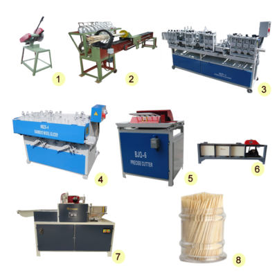 Factory Price Full Set Making Machine Bamboo Toothpick Production Line