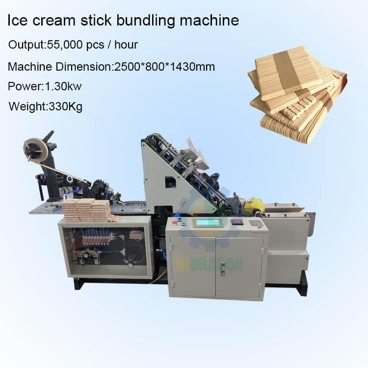 Ice Cream Stick Sorting Bundling Machine Wood Ice Cream Stick Packing Machine