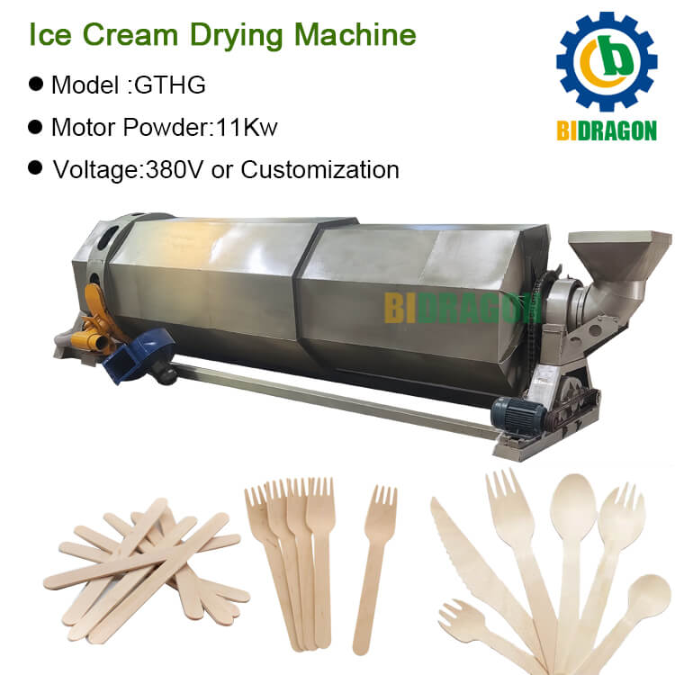 Complete wooden tongue depressor / ice cream stick making machines with factory price supplied by Bidragon!