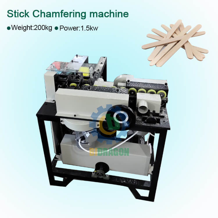 Ice Cream Stick Chamfering Machine / Automatic Round Bar Chamfering Machine
