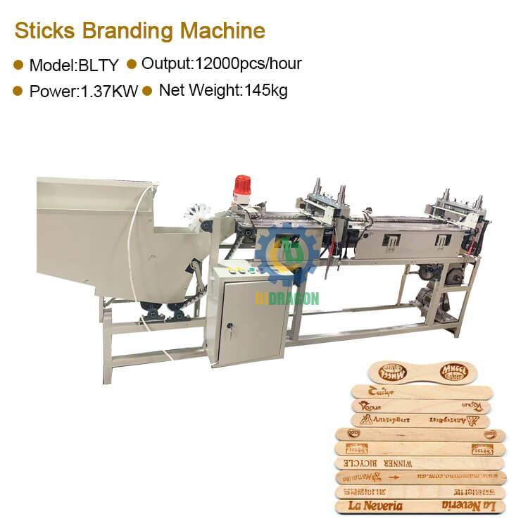 Logo Printing Machine for Ice Cream Stick Branding Machine Coffee Stirrer Machine