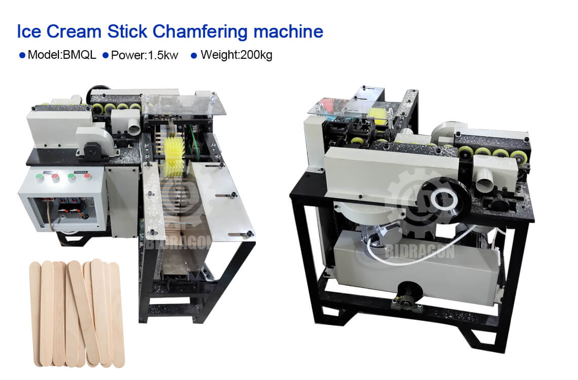 Full Automatic Ice cream stick edge rounding machine Chamfering machine