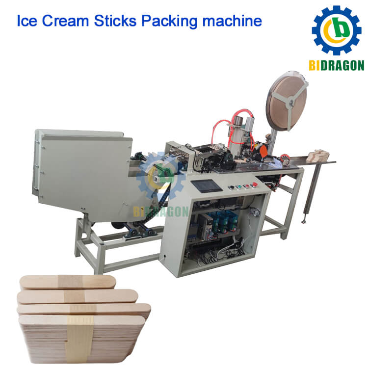 Automatic Wooden Ice Cream Stick Bar Bundling Packing Machine
